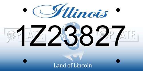 1Z23827 Illinois License Plate