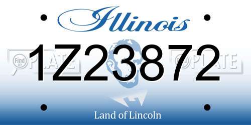 1Z23872 Illinois License Plate