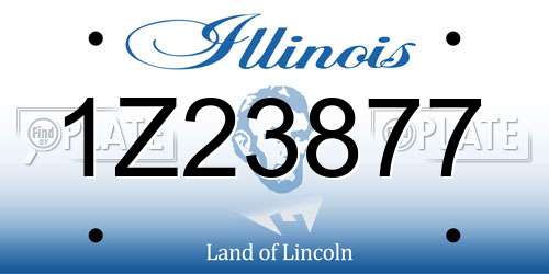 1Z23877 Illinois License Plate