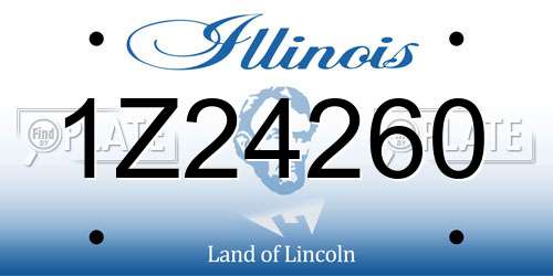 1Z24260 Illinois License Plate
