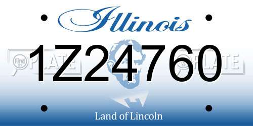 1Z24760 Illinois License Plate