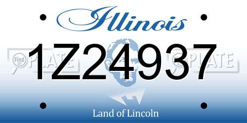1Z24937 Illinois License Plate