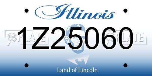 1Z25060 Illinois License Plate