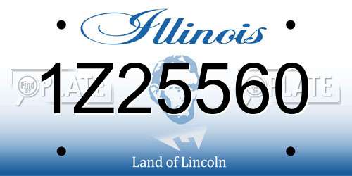 1Z25560 Illinois License Plate