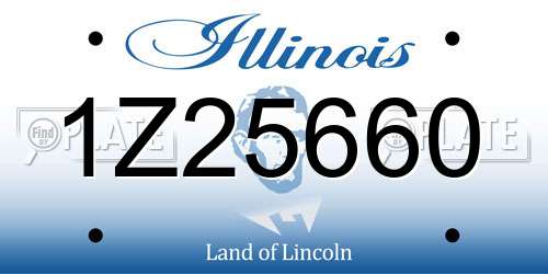 1Z25660 Illinois License Plate
