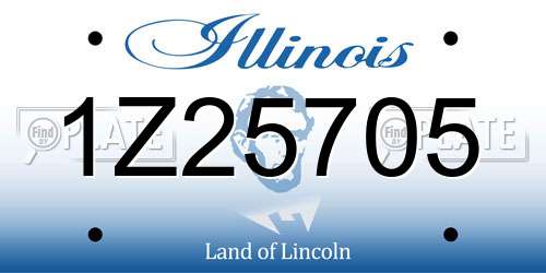 1Z25705 Illinois License Plate