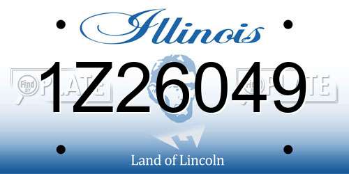 1Z26049 Illinois License Plate