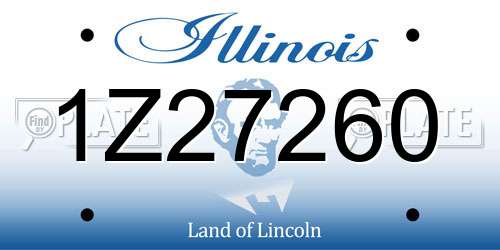 1Z27260 Illinois License Plate