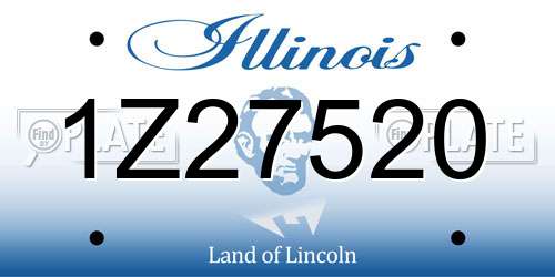 1Z27520 Illinois License Plate