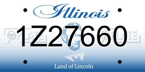1Z27660 Illinois License Plate