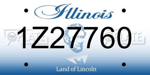 1Z27760 Illinois License Plate