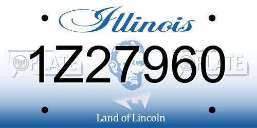 1Z27960 Illinois License Plate
