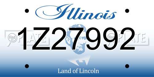1Z27992 Illinois License Plate