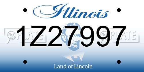 1Z27997 Illinois License Plate