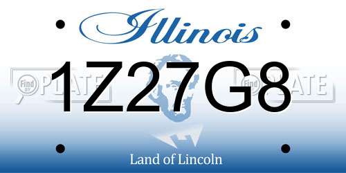 1Z27G8 Illinois License Plate