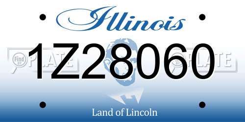1Z28060 Illinois License Plate