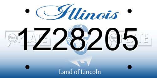 1Z28205 Illinois License Plate