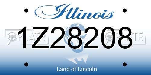 1Z28208 Illinois License Plate