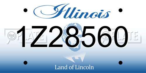 1Z28560 Illinois License Plate