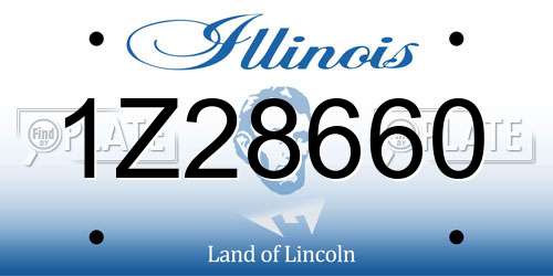 1Z28660 Illinois License Plate