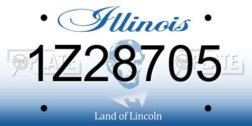 1Z28705 Illinois License Plate
