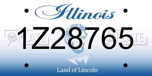1Z28765 Illinois License Plate
