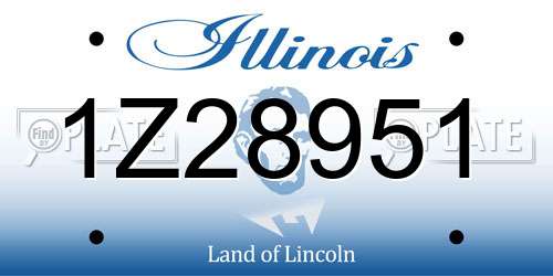 1Z28951 Illinois License Plate