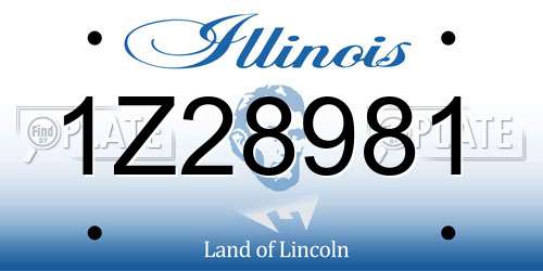 1Z28981 Illinois License Plate