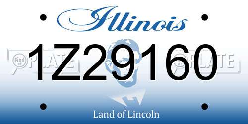 1Z29160 Illinois License Plate