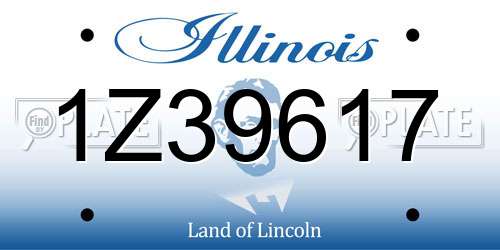 1Z39617 Illinois License Plate