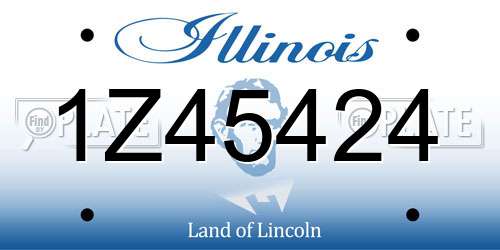 1Z45424 Illinois License Plate