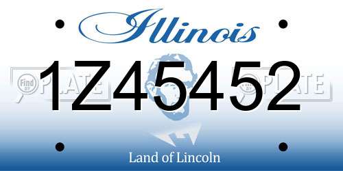 1Z45452 Illinois License Plate