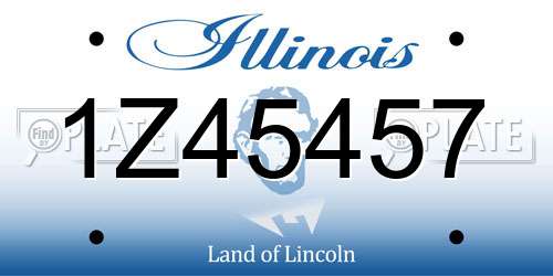 1Z45457 Illinois License Plate