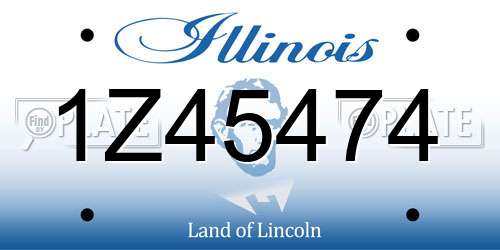 1Z45474 Illinois License Plate