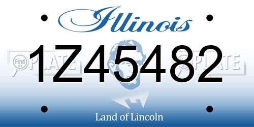 1Z45482 Illinois License Plate