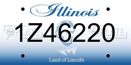 1Z46220 Illinois License Plate