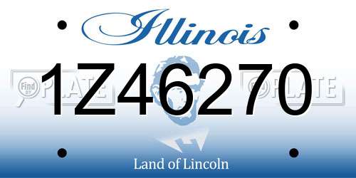 1Z46270 Illinois License Plate