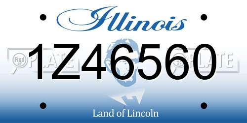 1Z46560 Illinois License Plate