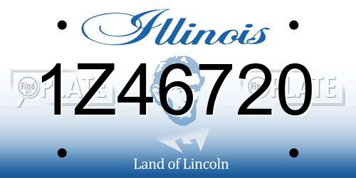 1Z46720 Illinois License Plate