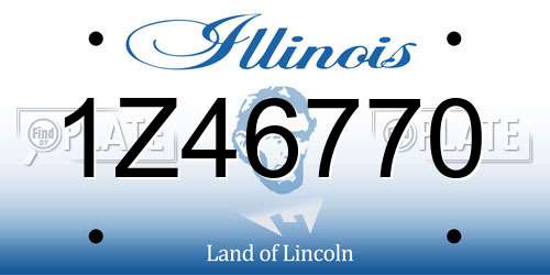 1Z46770 Illinois License Plate