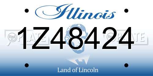 1Z48424 Illinois License Plate