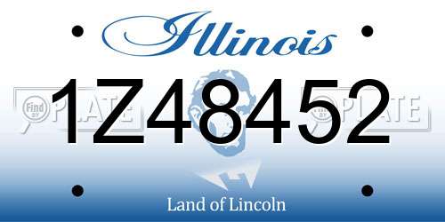1Z48452 Illinois License Plate