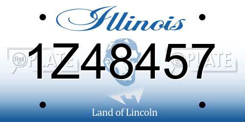1Z48457 Illinois License Plate