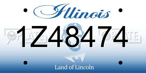 1Z48474 Illinois License Plate