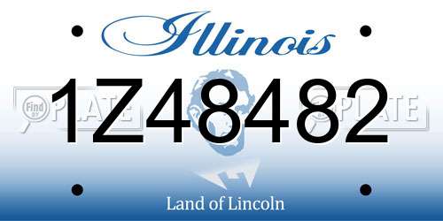 1Z48482 Illinois License Plate