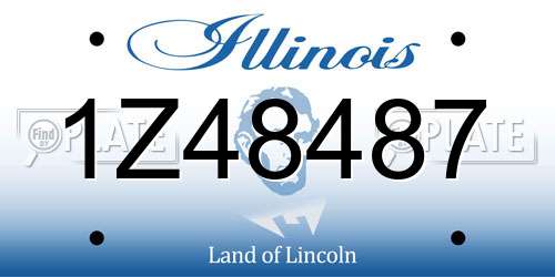 1Z48487 Illinois License Plate