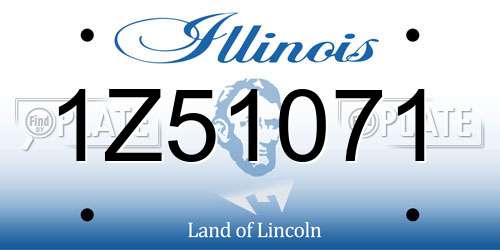 1Z51071 Illinois License Plate