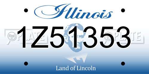 1Z51353 Illinois License Plate