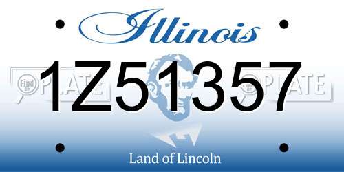 1Z51357 Illinois License Plate