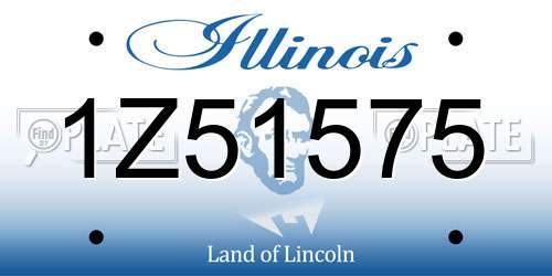 1Z51575 Illinois License Plate